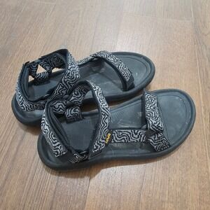 Teva Men's Sandals Size 8 Black Gray Patterned Sport Active Walking Comfort